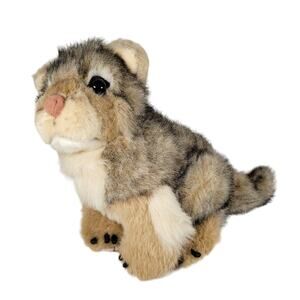 Discovery Channel Plush Animal 10" Stuffed Gray Lion Club Toy 1999 Realistic